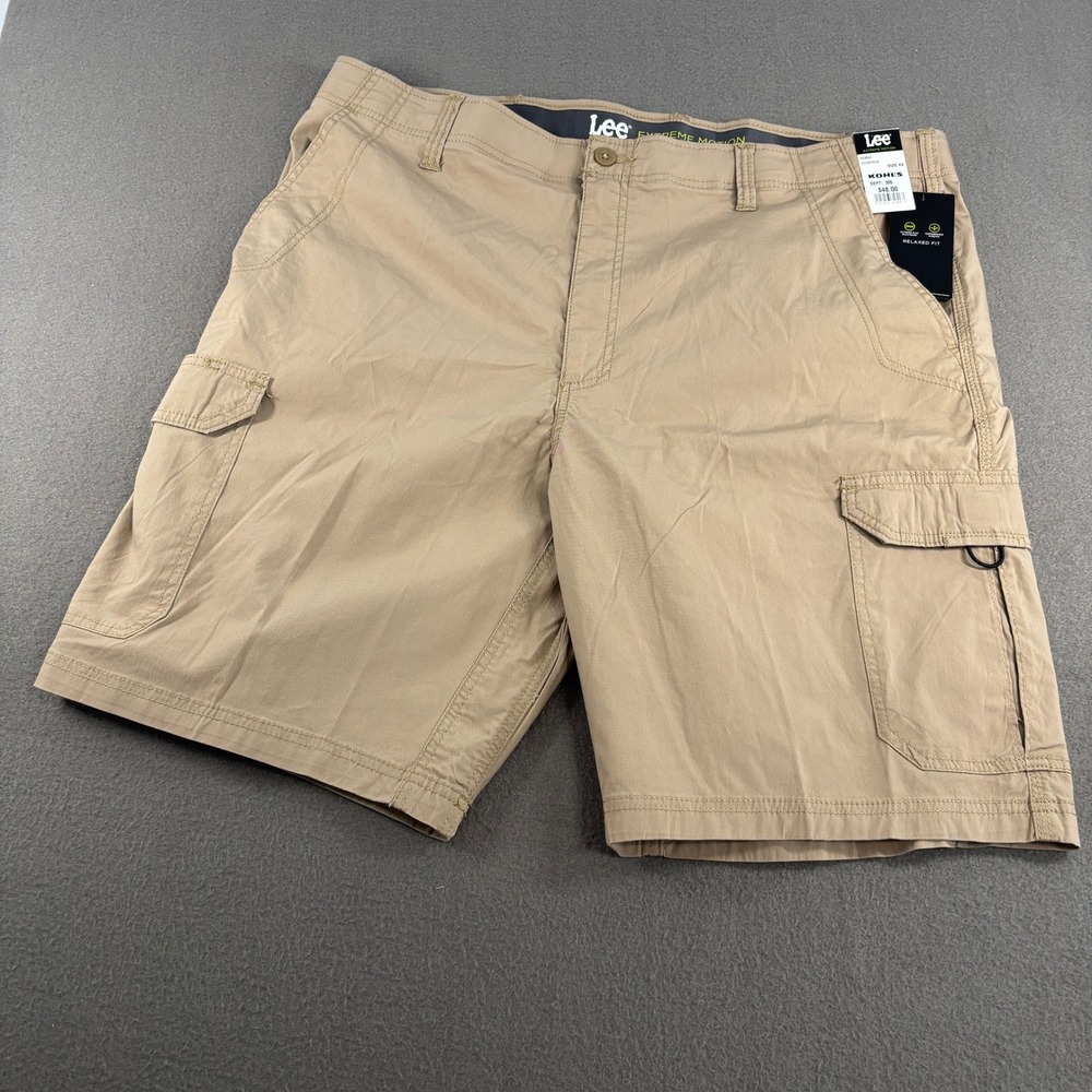 Lee Extreme Motion Nomad Cargo Shorts Mens Size 42 Khaki Tan 102187028